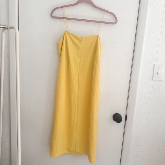 EVERLANE Japanese GoWeave Midi Cami Slip Dress in yellow - Picture 4 of 7